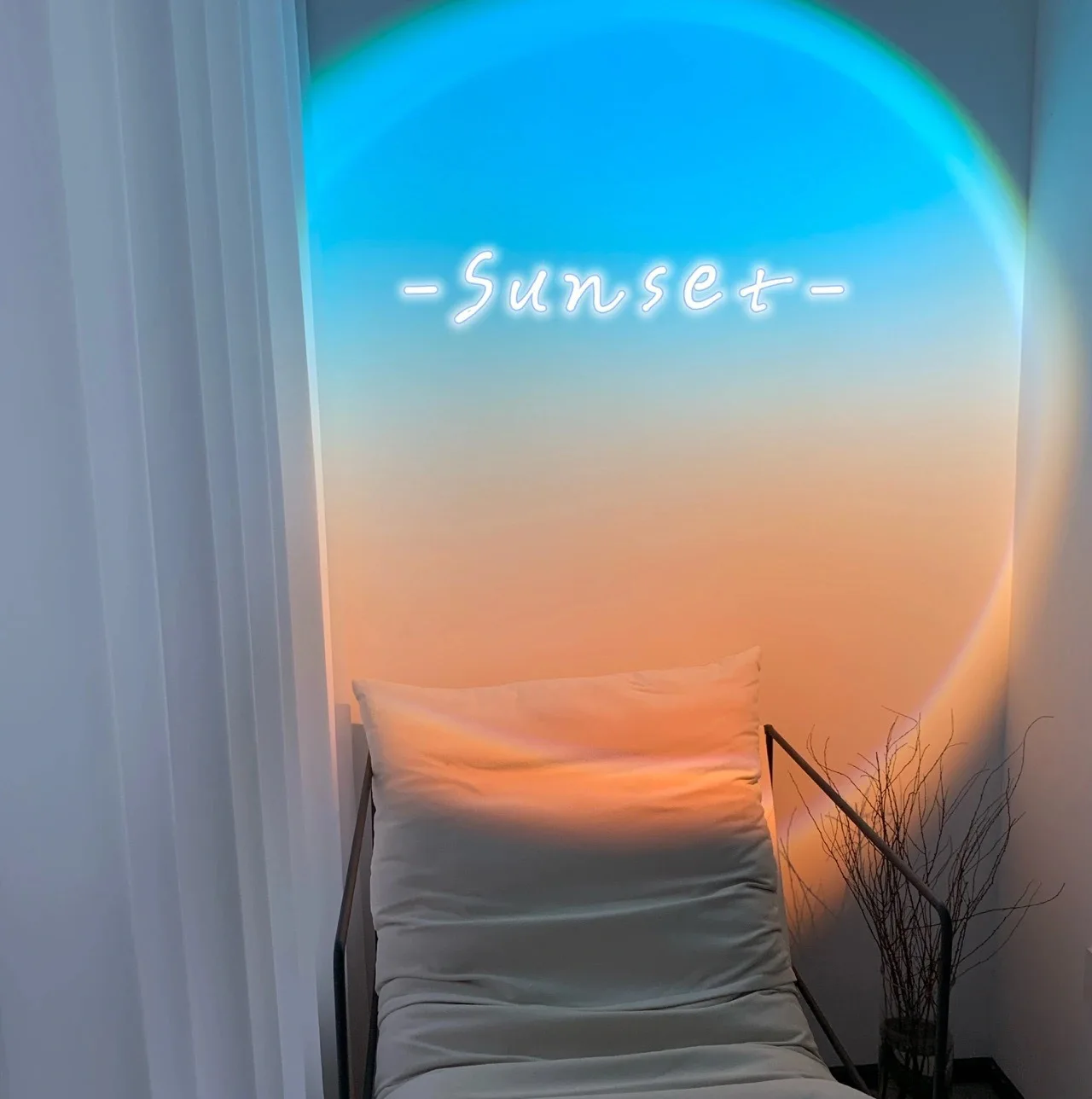 2022 High Quality plastic led sunset projector Lamp LED Sunset sunrise Light Halo Lamp