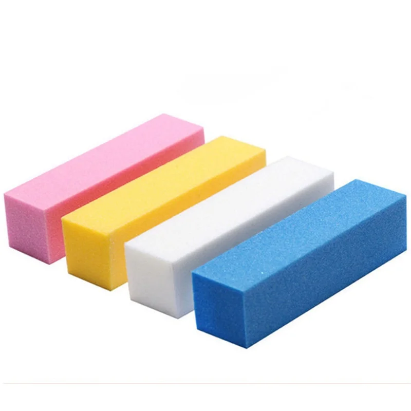 Manicure Tool Custom Emery Fluorescence Board Block Square Sponge Nail File BufferWholesale