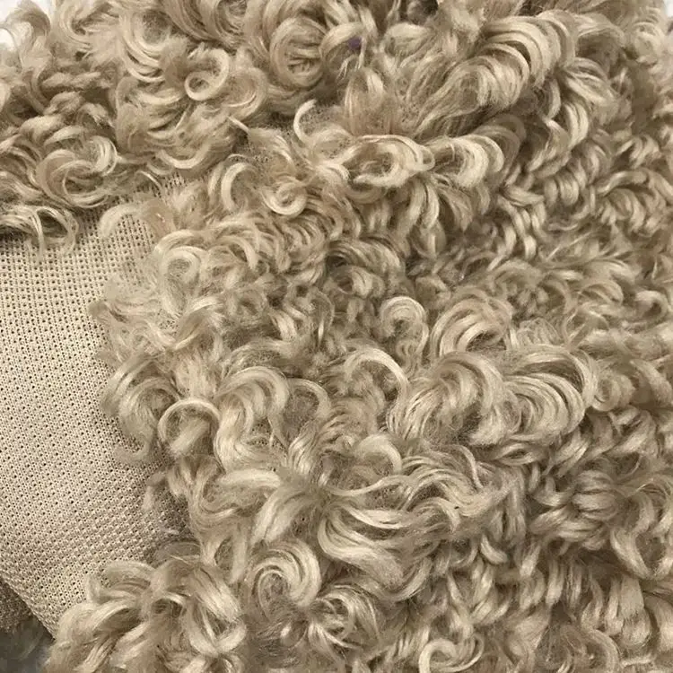 2022 new design turkey polyester alpaca faux curly fur fabric for winter coat