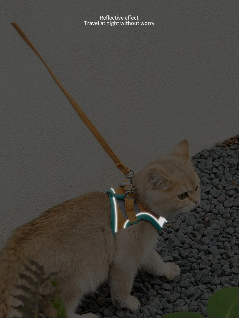 Manufacturer portable Light Reflective Pet Leash Dog Cat Harness Lead Vest pet accessories