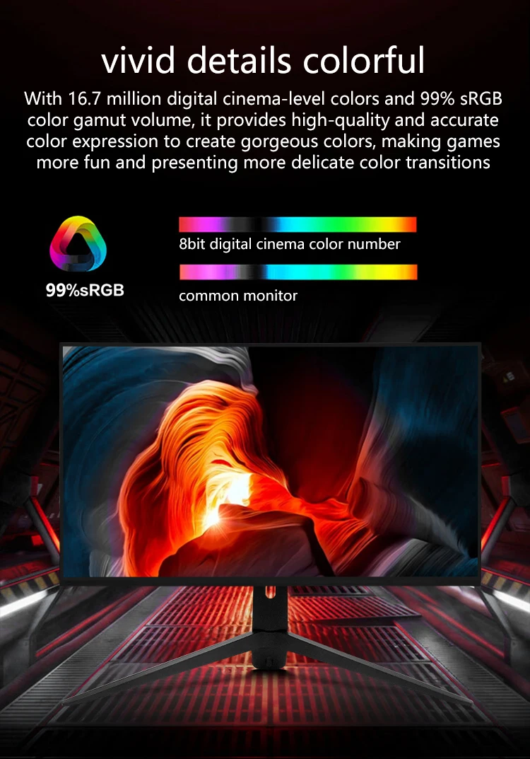 High Value 2560*1440 Pc Lcd Gaming Display Computer 2800r Curved Screen 1ms 38 Inch 144Hz 180Hz Qhd Gaming Monitor For Desktop