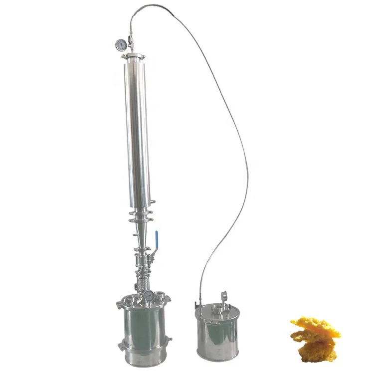 Stainless Steel 2 Pound Passive Top Fill Dewaxing Column Closed Loop Extractor 2lb