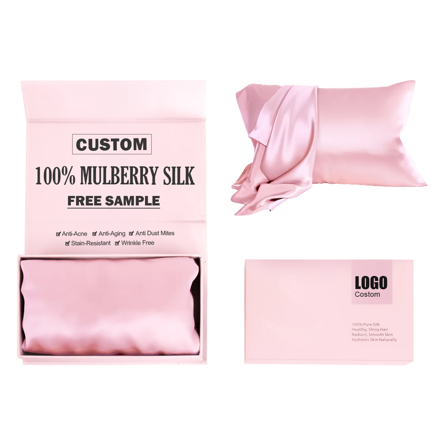 TOP Quality Double Side Printed Stylish Design Floral Silk Pillow Irregular stripes Abstract Pattern With 22mm Silk Silk Pillow