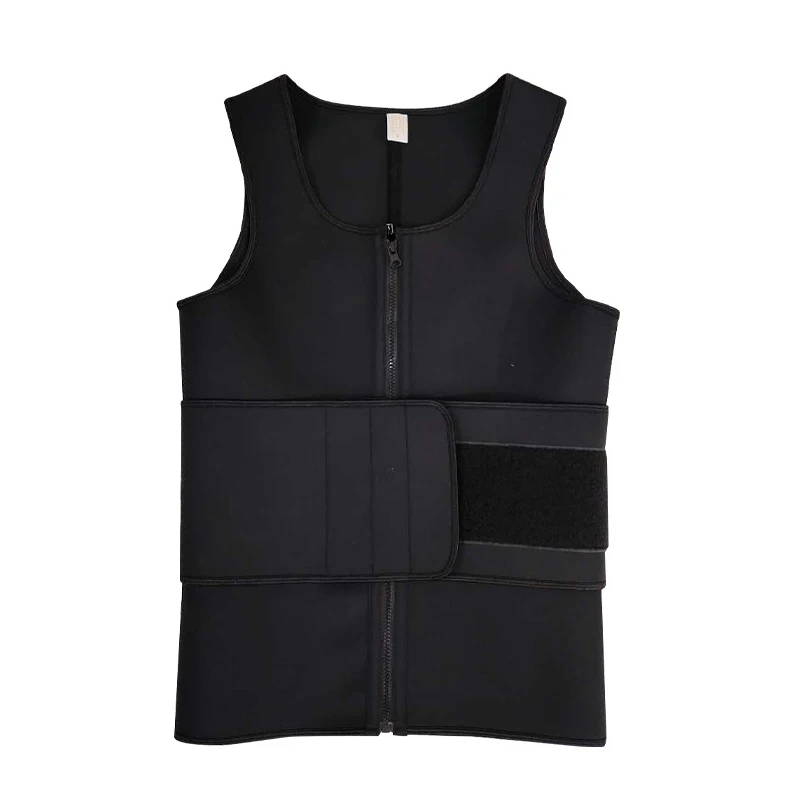2021 Gangsheng Hot Sale Waist Sweating Shaper Men Neoprene Sauna Suit Chaleco de entrenamiento lumbar Waist Trainer Vest