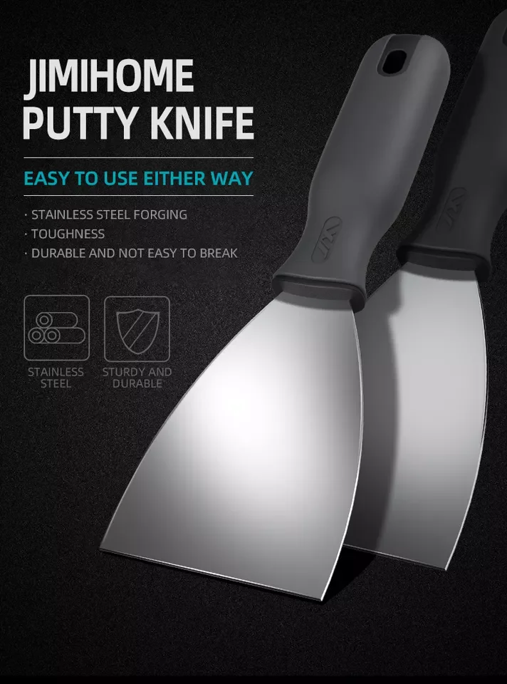 Wholesale Stainless Steel plastic handle putty knife  Mirror Polishing  Cleaning Building Tools scraper