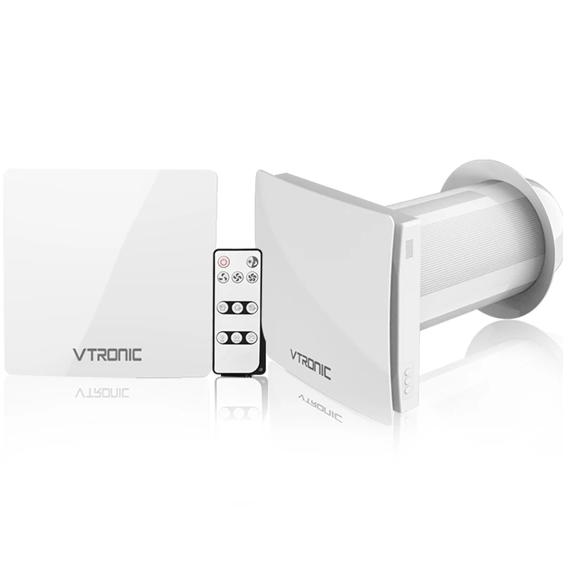 VTRONIC Ductless HRV Ventilation Fan Room-Side Installation Bathroom Exhaust Fan