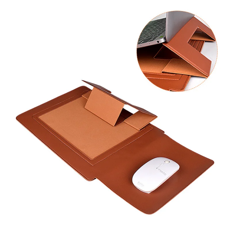 Laptop Sleeve Soft PU leather case 2 in1 Inner Bushing with stand function Compatible13-14.5inch with all laptops And tablets