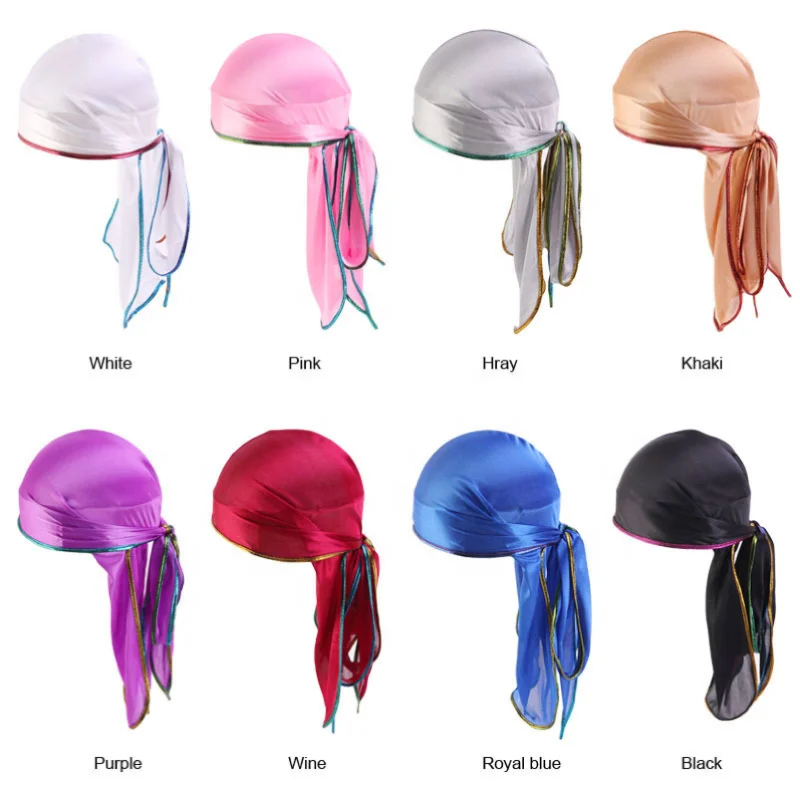 Образец Бесплатная оптовая цена низкий минимальный заказ шелк Durags для мужчин и