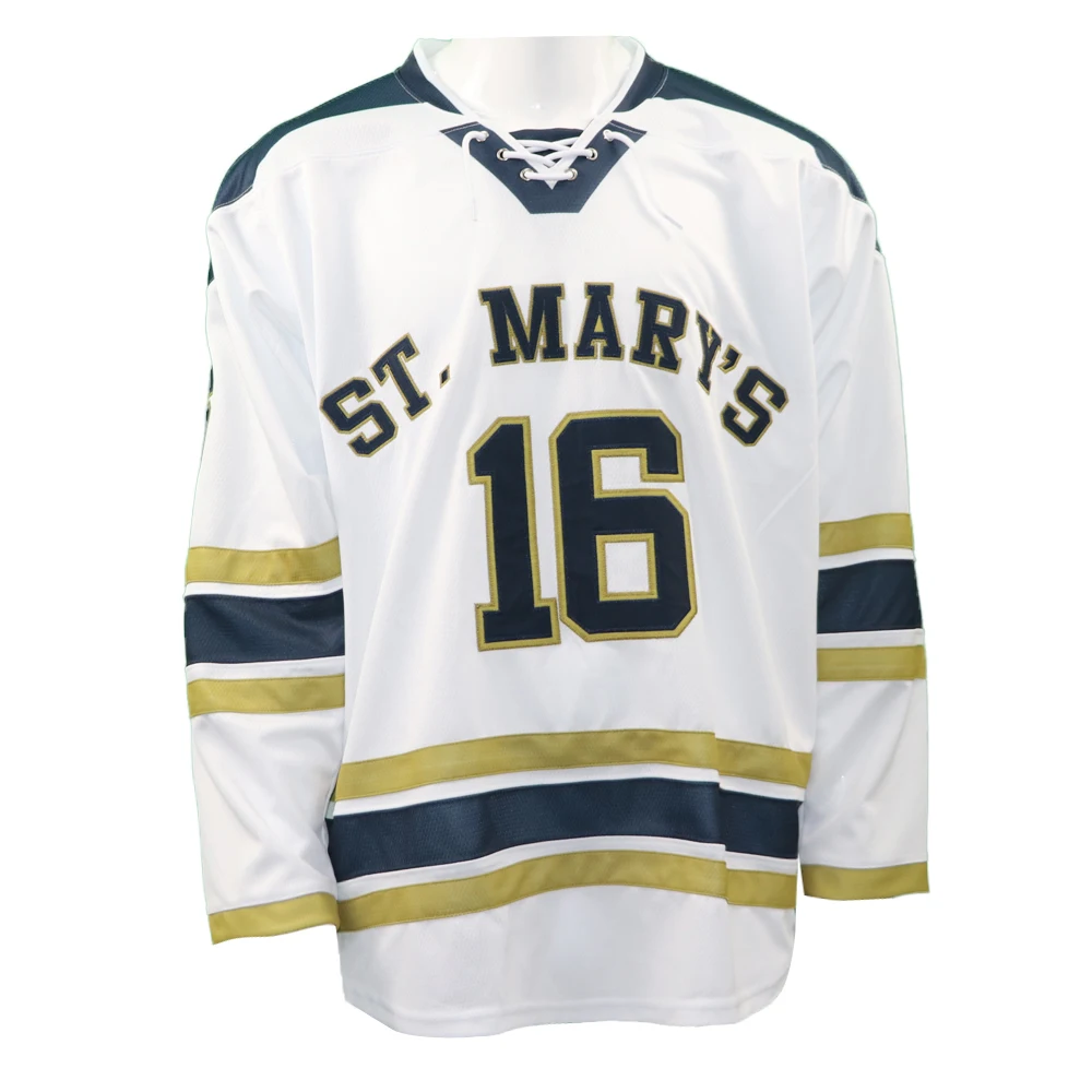 Классическая профессиональная вышитая снасть на заказ, саржевая сшитая нашивка, воротник со шнуровкой, хоккейные Джерси Лиги