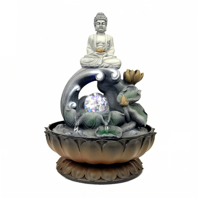 Home decoration indoor rain statue water fountain small sculpture for home table top