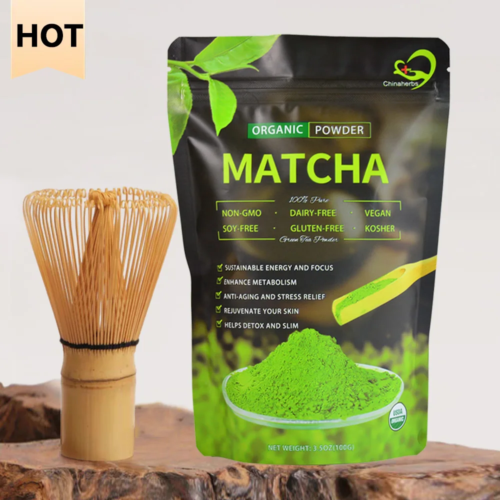 Factory Private Label Superior Matcha Tea Powder Instant Organic Supplier Ceremonial Grade Japan Pure Green Tea Matcha Package
