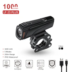 Sate-Lite LF-23P Bike Light 1000 Lumens Headlight Bike Accessories Rechargeable Bicycle Light Cycling Front Light