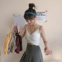 Хит, последняя мода, красивая задняя часть из ткани с резьбой, топ-труба с подкладкой, камзол, женские топы на бретелях