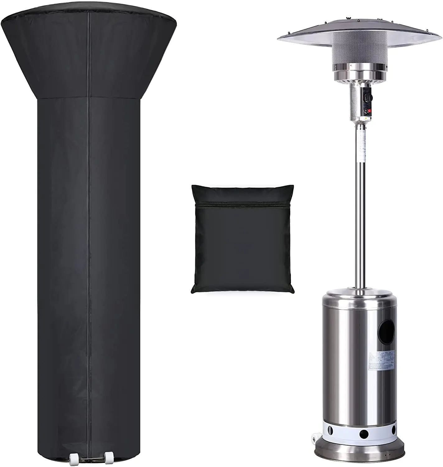 Patio Heater Covers with Zipper and Storage Bag,Waterproof,Dustproof,Wind-Resistant,Sunlight-Resistant,Snow-Resistant