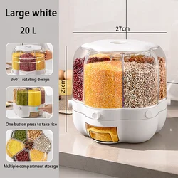 Household 20kgs Grain Dry Food Cereal Dispenser Plastic Rice Storage Box Container For Cereal Pulses Box