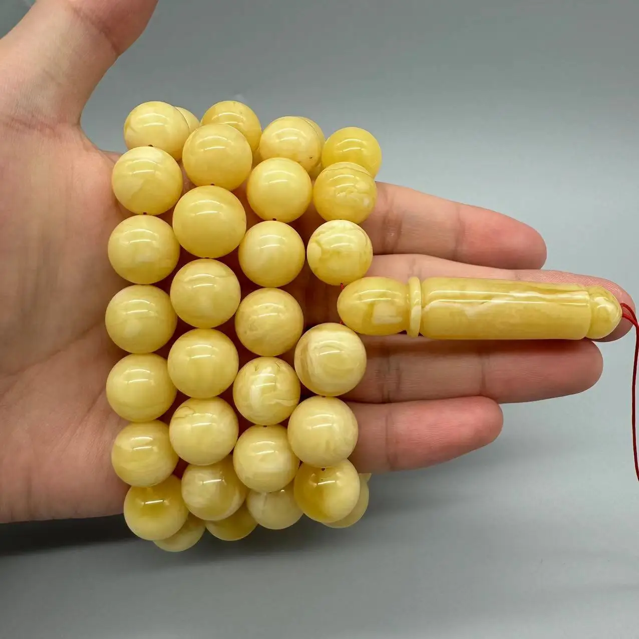 100% natural Baltic amber,classic islamic muslim prayer rosary,rosary spherical,14mm 129grams 21cm