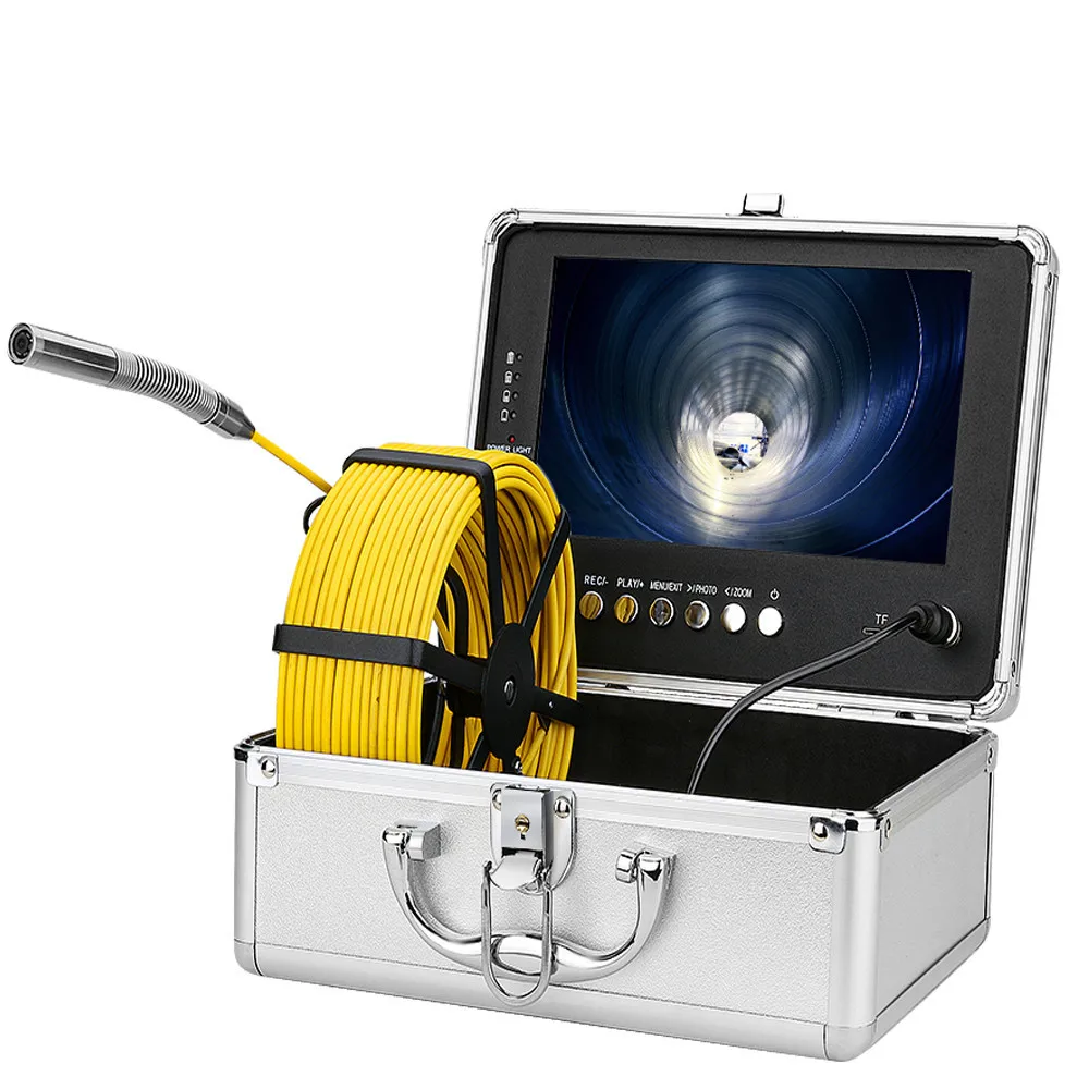 9 inch 13MM 10M-30M Handheld Industrial Pipe Sewer Inspection Video Camera Pipe Locator Endoscope Camera