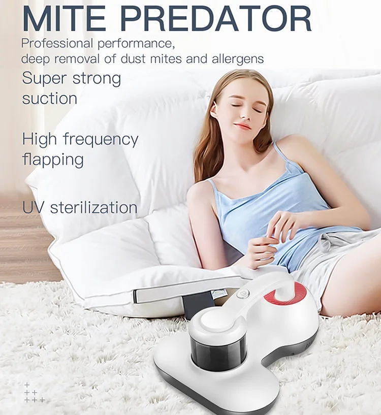 
Dust Mites Vacuum Cleaner UV Sterilize,16kPA Powerful Handheld Design Dust Mites Remover, Anti Dust Mites UV Vacuum Cleaner 