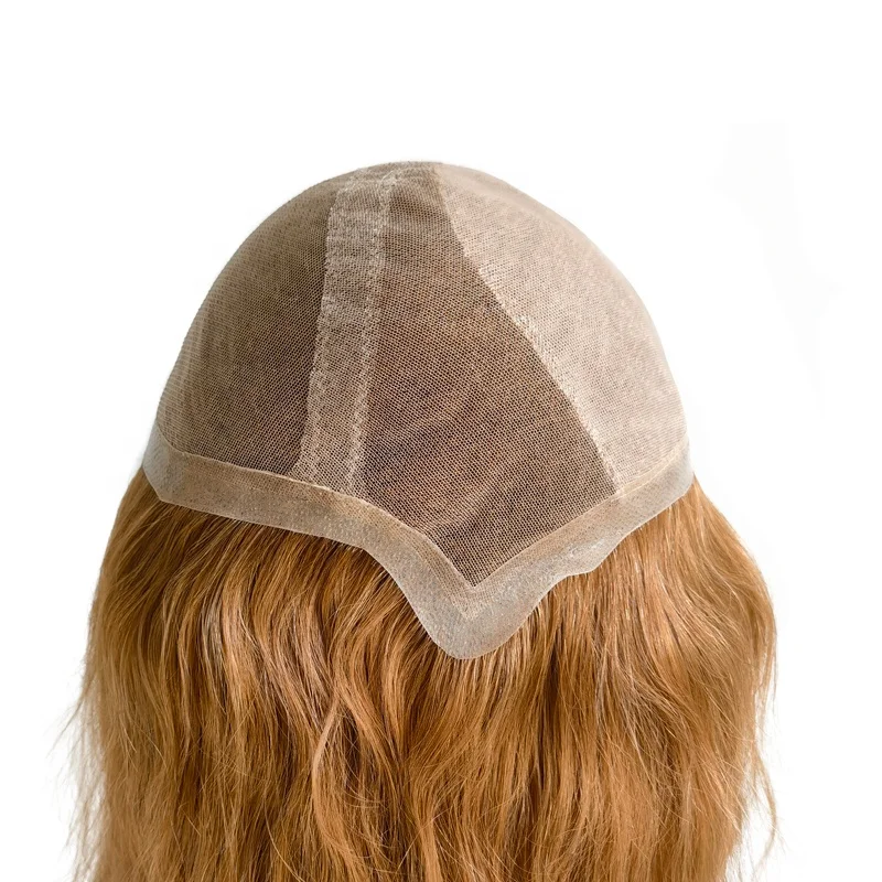 Elegant Hair Hand Tied Hidden Knots Swiss Lace Silk Base Frontal Human Hair Wig For White Women