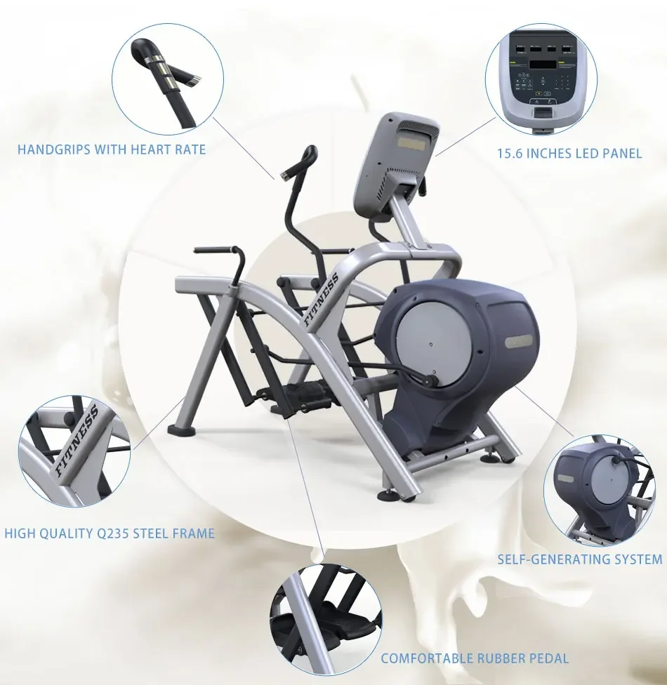 Indoor sports commercial gym fitness cross trainer magnetic elliptical trainer machine gym arc trainer