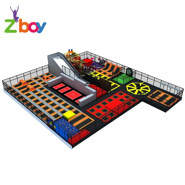 Customized China Factory Kids Multi-function Indoor Amusement Large Trampoline Park Games Jumping