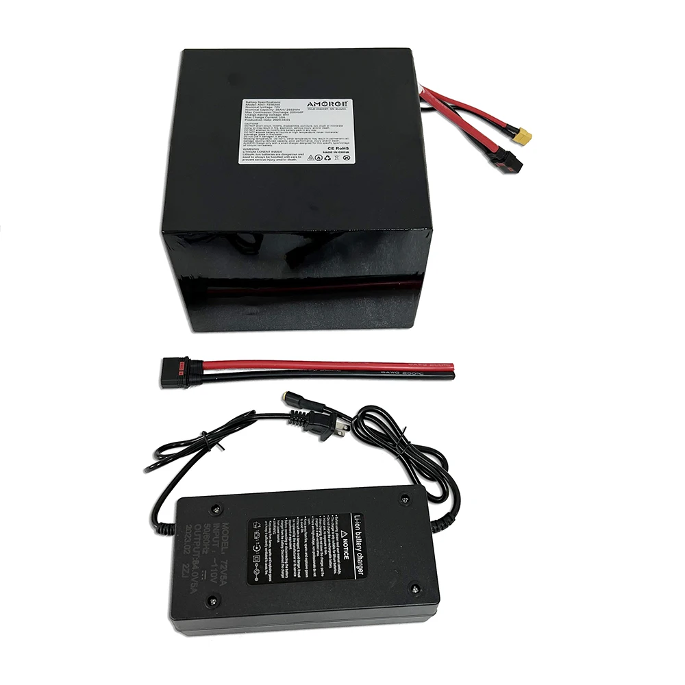 72В 36AH 200A батарея с Bluetooth BMS медная никелевая сварка держатель батареи от Amorge