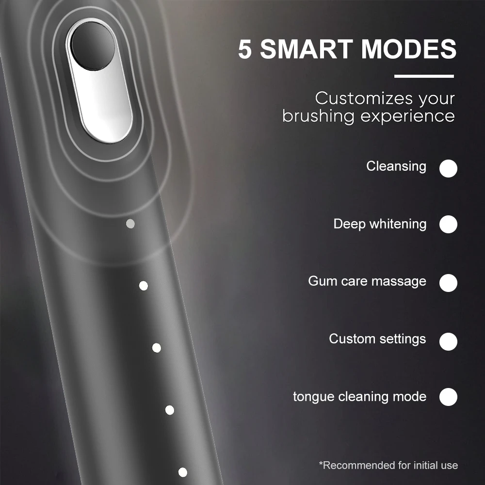 New Waterproof Smart Sonic Electric Toothbrush Rechargeable Ultrasonic Vibrating Automatic Toothbrush Teeth Cleaner