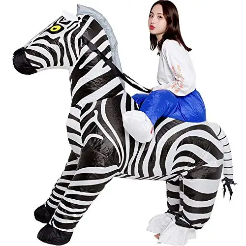 Lovely Simulation Animal Zebra Plush Toy Large Stuffed Ridable Horse Doll for Children Gift