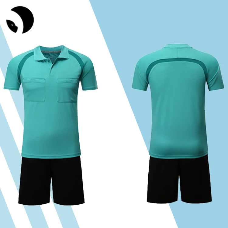 Men soccer jersey referee jersey shorts football  professional referee jersey sets male adult soccer referee uniforms set