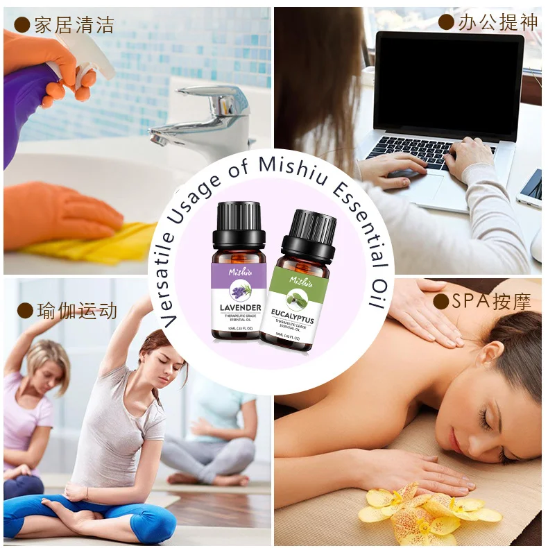 Wholesale Massage Aromatherapy Oil 10ml 100% Pure Organic Therapeutic Grade Lavender Essential Oil for Car Diffuser