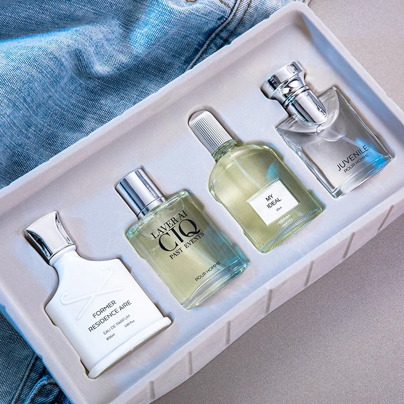 Light Fragrance 25mlX4 perfume Cologne Customized Long Lasting Smell  Men Perfume Gift Set