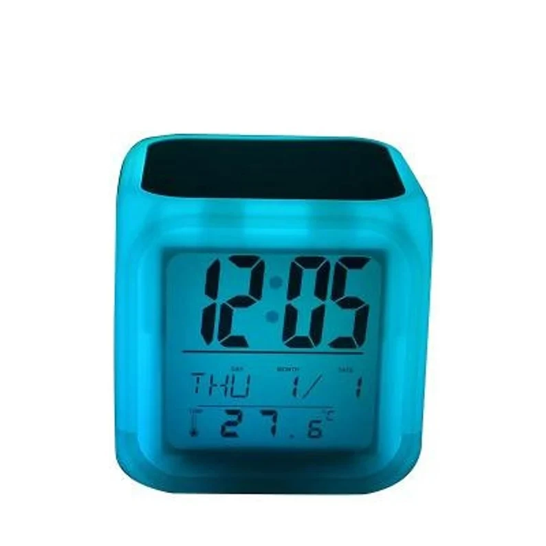 Dye Sublimation LED Light Up Digital Alarm Clock with Four Sides Personalized Alarm Clock Gift for Mom Coworker Best Friend