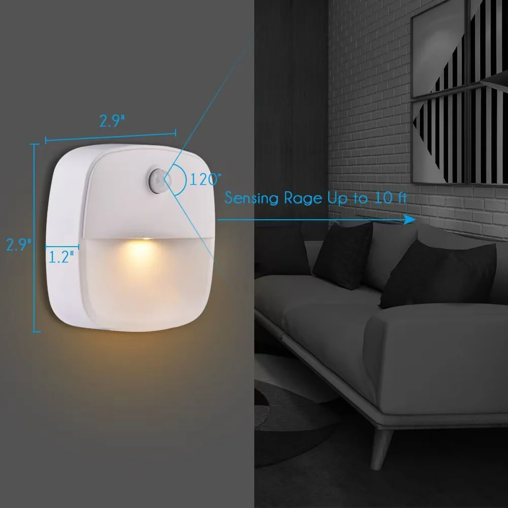 Darkroom Human Sensor Light Led  Warm White Mini Human Body Light Automatic  Sensing Smart Sensor Night Light