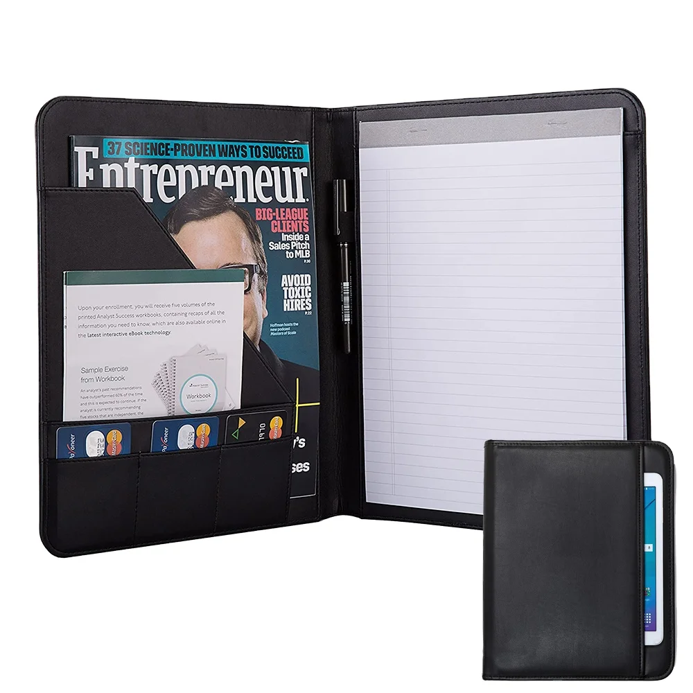 Custom Stylish Padfolio Portfolio Binders File Folder leather expandable portfolio