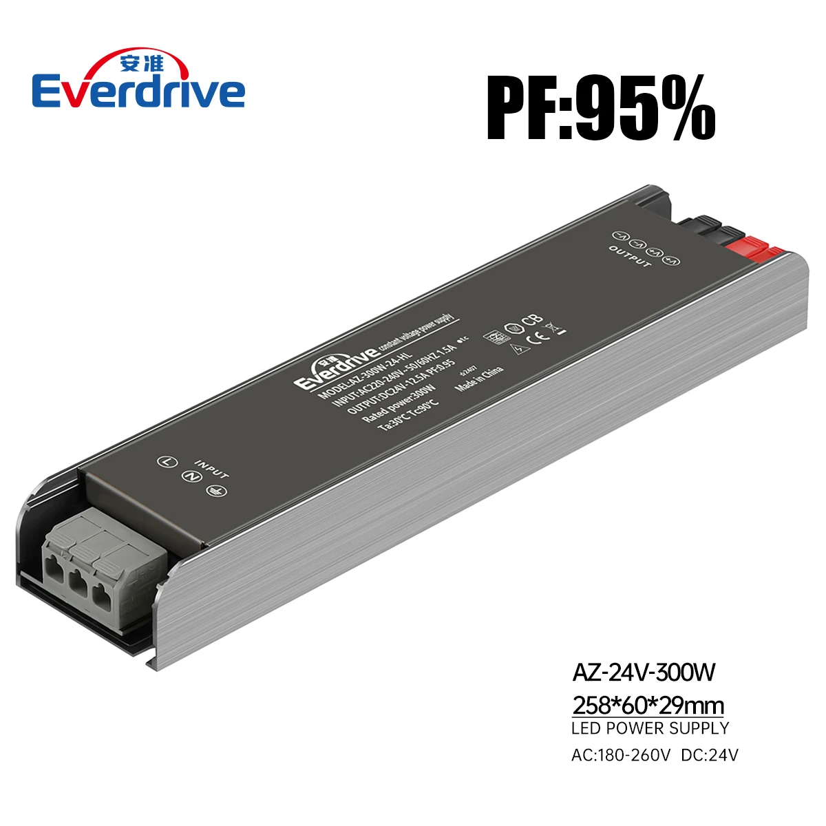 High PF Led Strip Light Driver 400W Power Supply Full Power DC 12V 24V  IP20 With 5 Years Warranty
