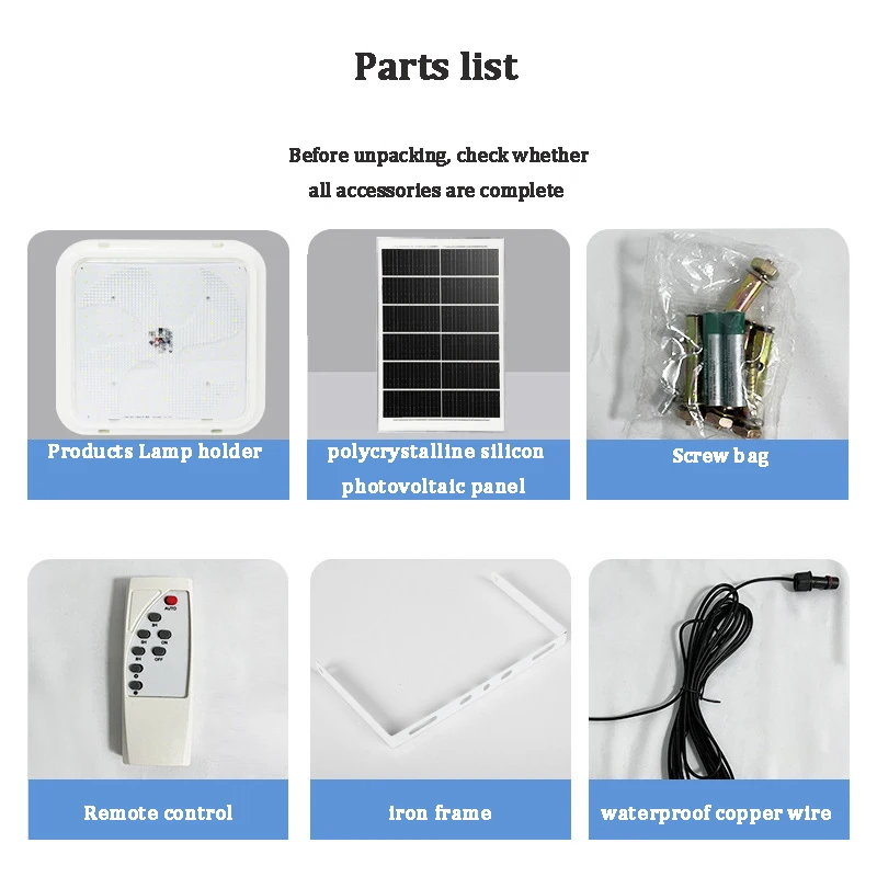indoor solar ceiling light Factory direct with remote control solar light lamp for indoor indoor solar light home house