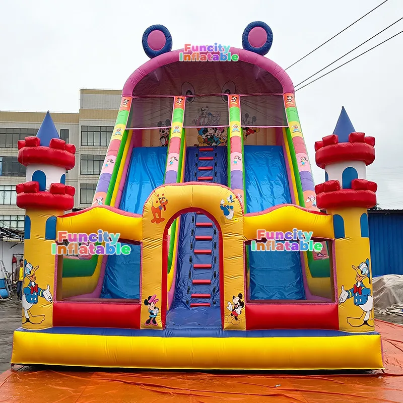 Funcity Inflatable double lane Slides Commercial Use Large Inflatable Slide