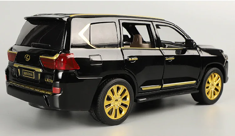 Панды лидер продаж 1:24 Lexus LX570 с имитацией светового звука литой внедорожный легкосплавный автомобиль из металлического сплава модель автомобиля внедорожник игрушечный