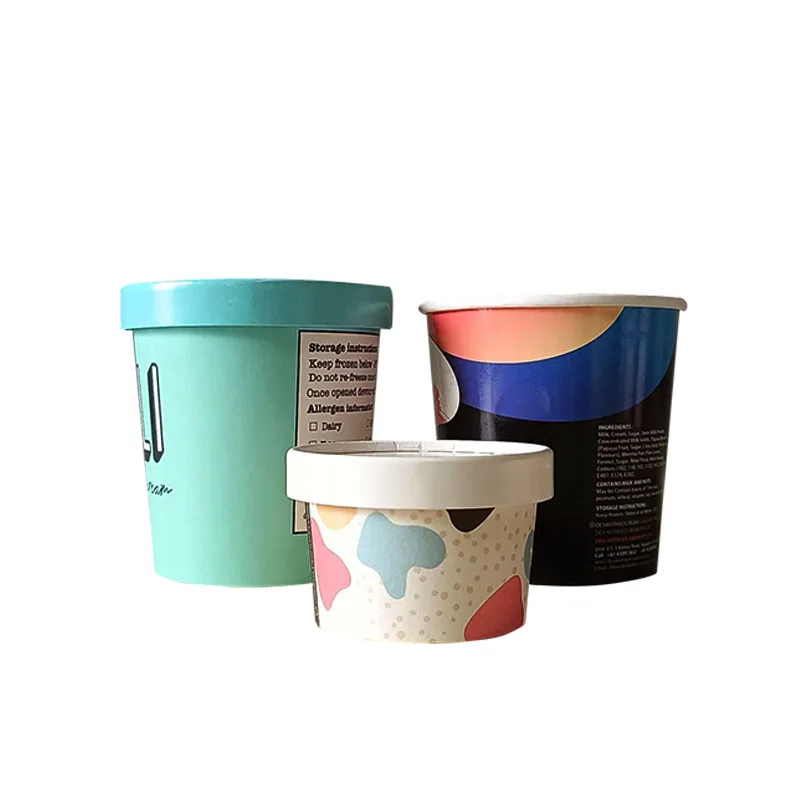 Wholesale Yogurt Tubs with Personal Logo Printing  Manufacturer Disposable Paper Cups Various Paper Container