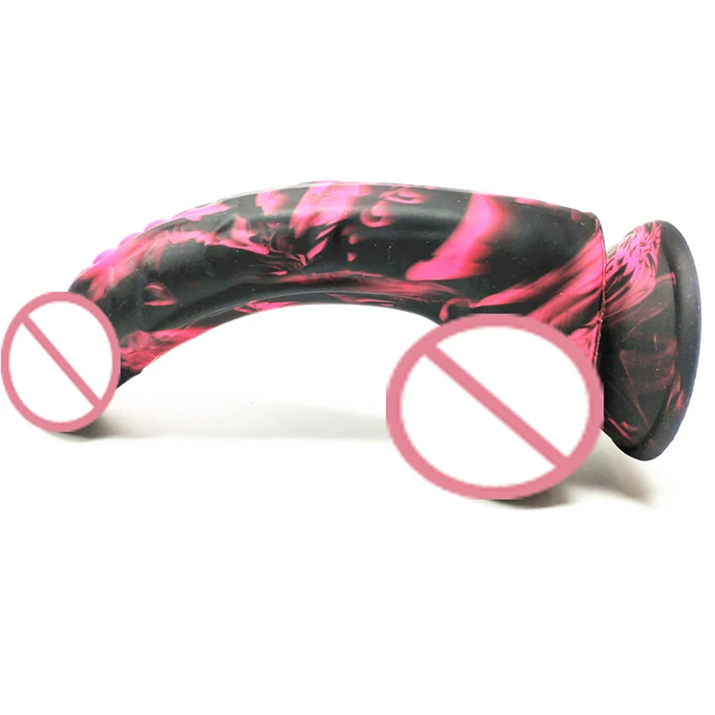 Red Multi Color Silicone Black Monster Male Women Mushroom Head Suction Cup Huge Big Penis Large Realistic Dildo