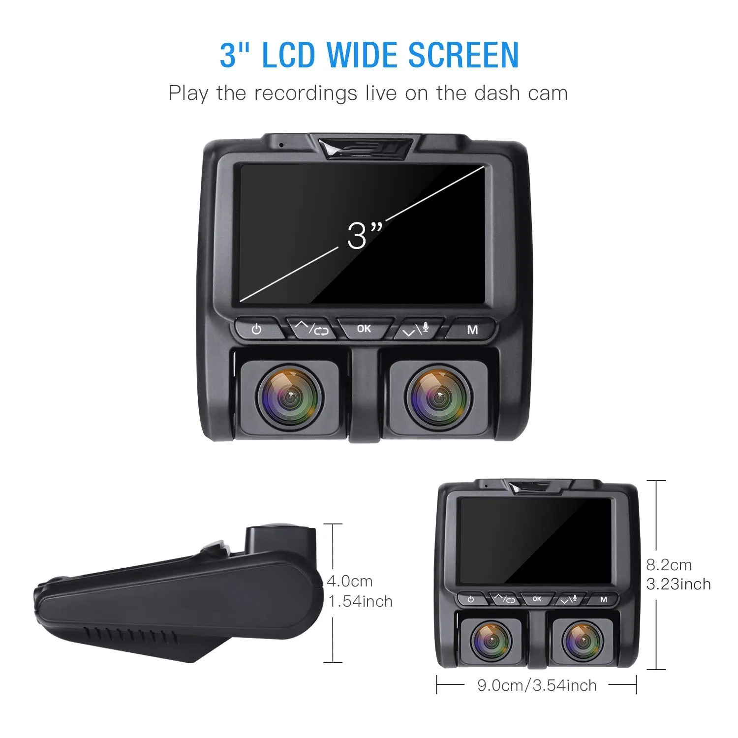 dual lens full hd 1080p cam black box car camera video recorder small front and inside CAR DVR blackvue 2 channel dash cam
