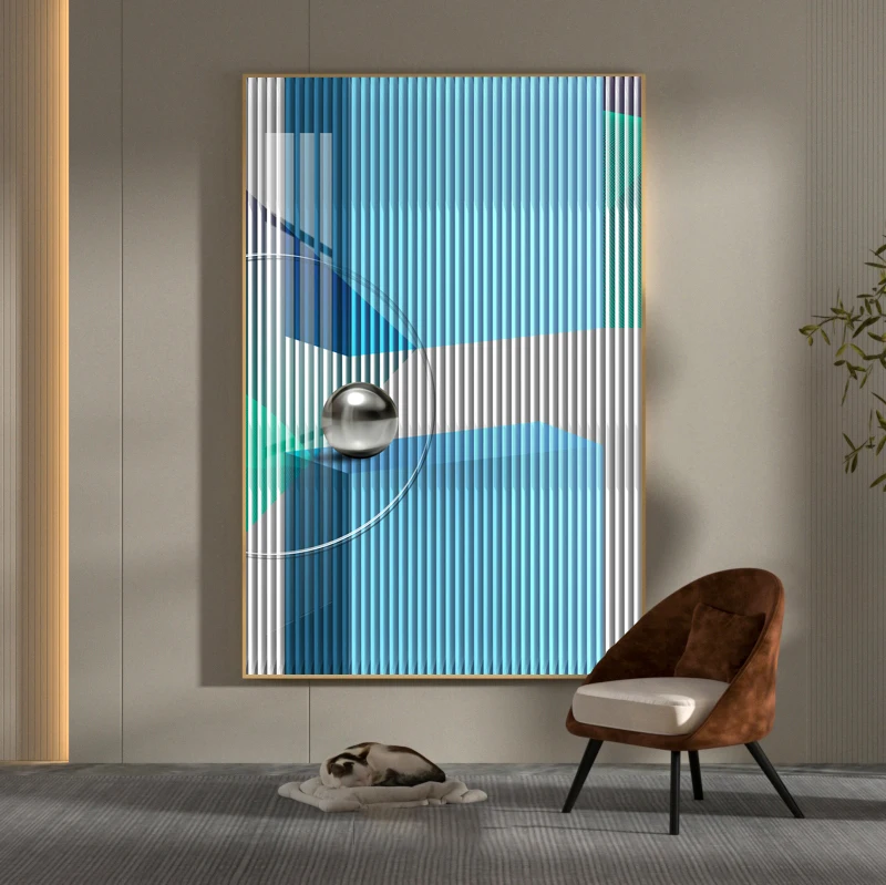 HUAMIAO Wholesale Simple Crystal Porcelain Painting High Quality Abstract Wall Art Posters Large  Wall Painting Home Decor