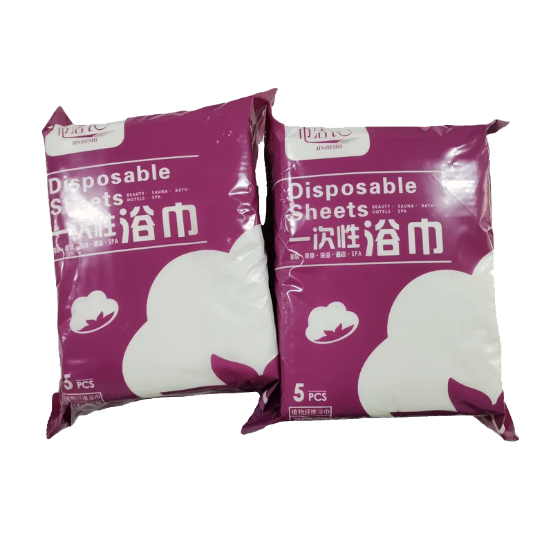 Wholesale Embossed Extra Thick Hotel Travel Guest Paper Washcloth Non-woven Bath Wrap Towel Disposable Bath Towel