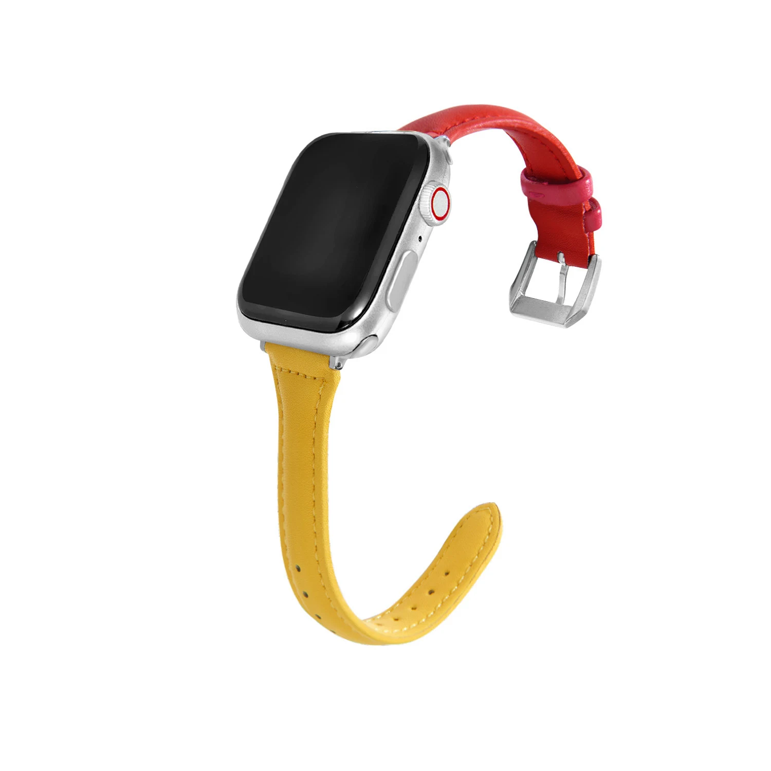 Ремешок сменный тонкий из натуральной кожи для Apple Watch SE Series 6 5 38 мм 40 42