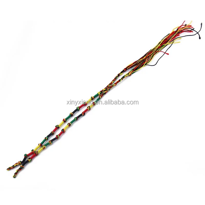 Factory Wholesale Handmade Braided Bohemian Rainbow Rope Bracelets, Handmade Braided Friendship Bracelet Anklet