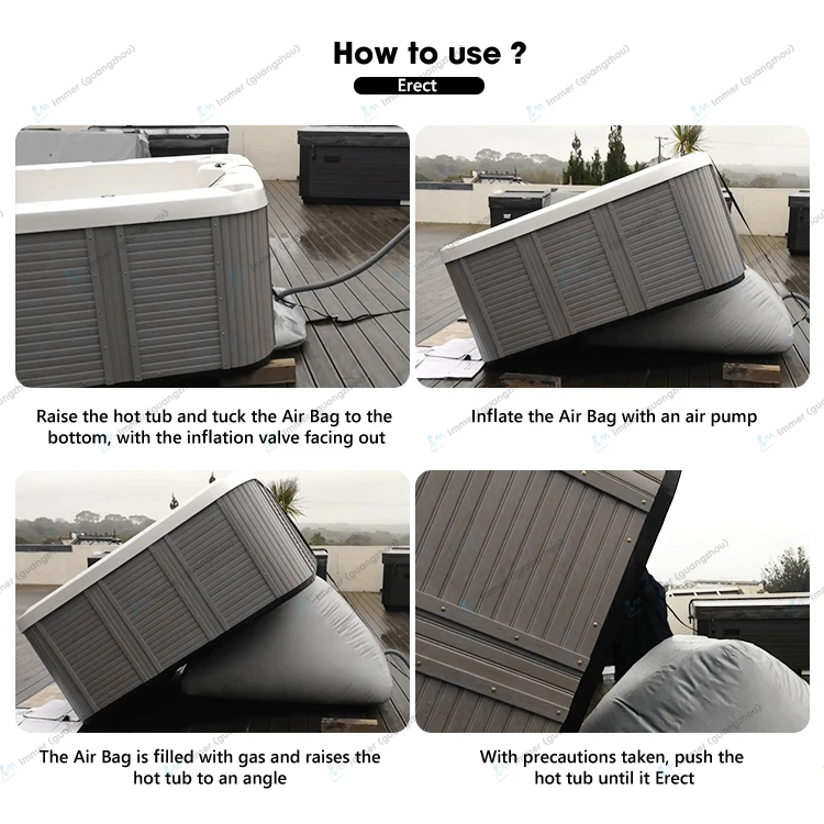 Outdoor PVC hot tub wedge inflatable swim spa mover relocation Factory