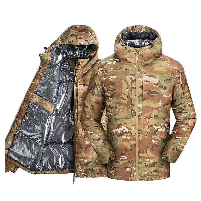 Combat Winter CP Multicam Tactical G8 Warm-keep Shark Skin Softshell Men Jacket Stand Polar Fleece Loose Zipper Knitted Unisex