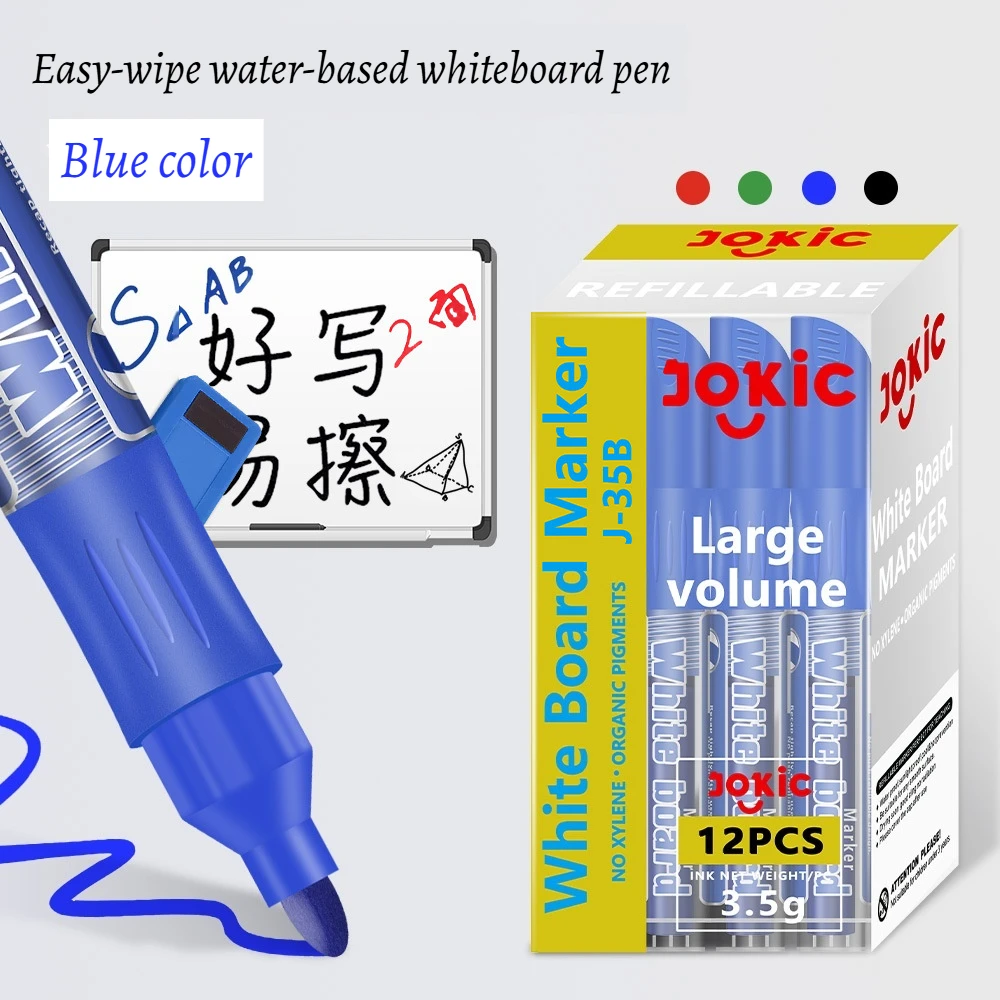 Wholesale refillable design thick whiteboard marker pen big 4mm non toxic dry white board erase markers pens for office