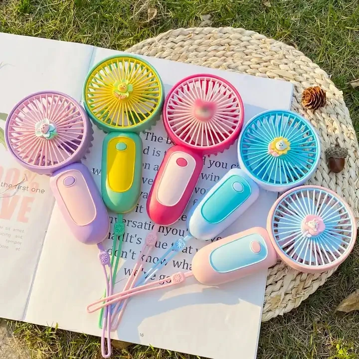 Creative Desktop Outdoor Portable Fan Usb Charging Mini Handheld Fan Flower Fairy Hand-held Rechargeable Pocket Fan