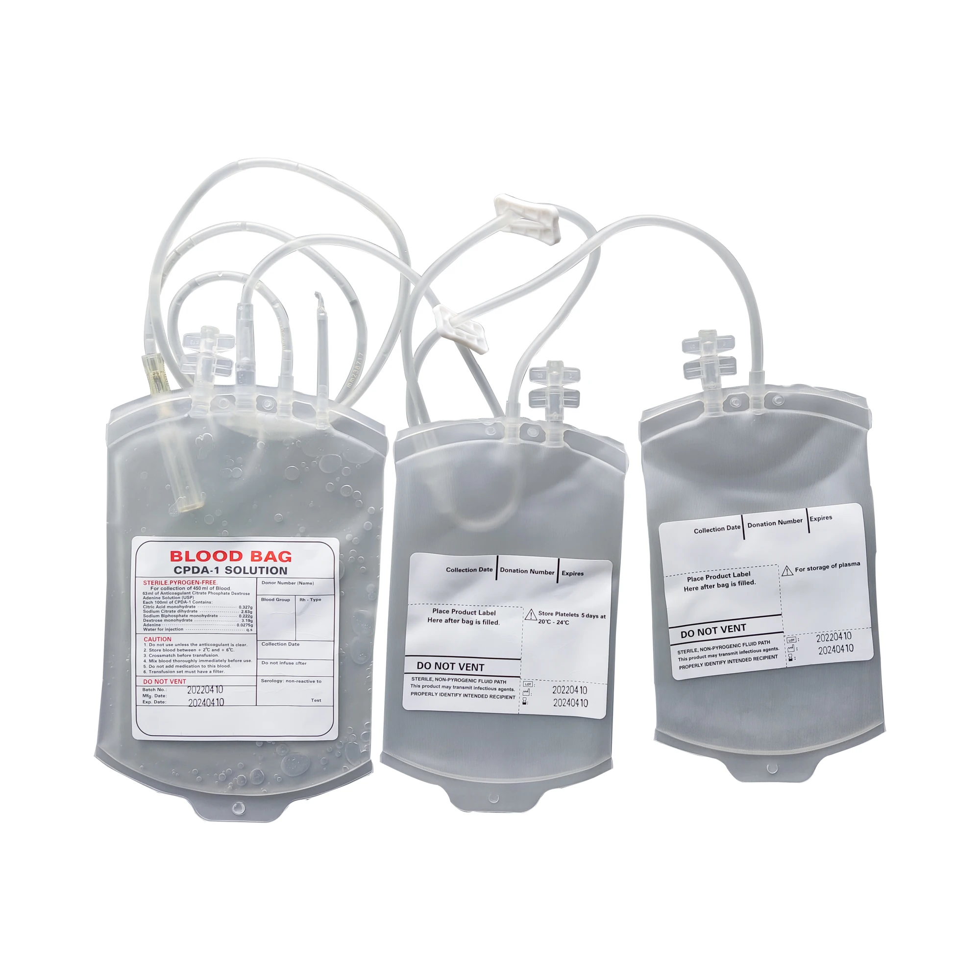 CE approved Medical disposable use Blood bag
